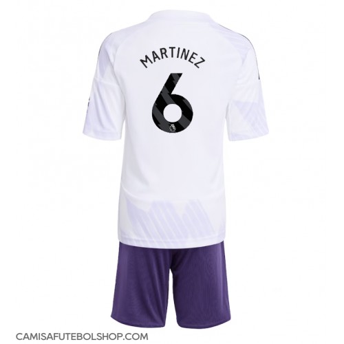 Camisa de time de futebol Manchester United Lisandro Martinez #6 Replicas 2º Equipamento Infantil 2025-26 Manga Curta (+ Calças curtas)